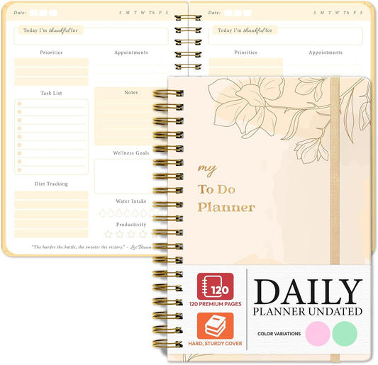 Routine Revive- To-Do List Notebook for Work/Undated Daily Planner and Schedule Organizer